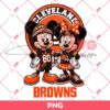Cleveland Browns NFL Mickey And Minnie PNG, Disney Football PNG
