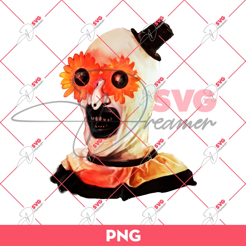 Clown Creepy With Flower Glasses PNG