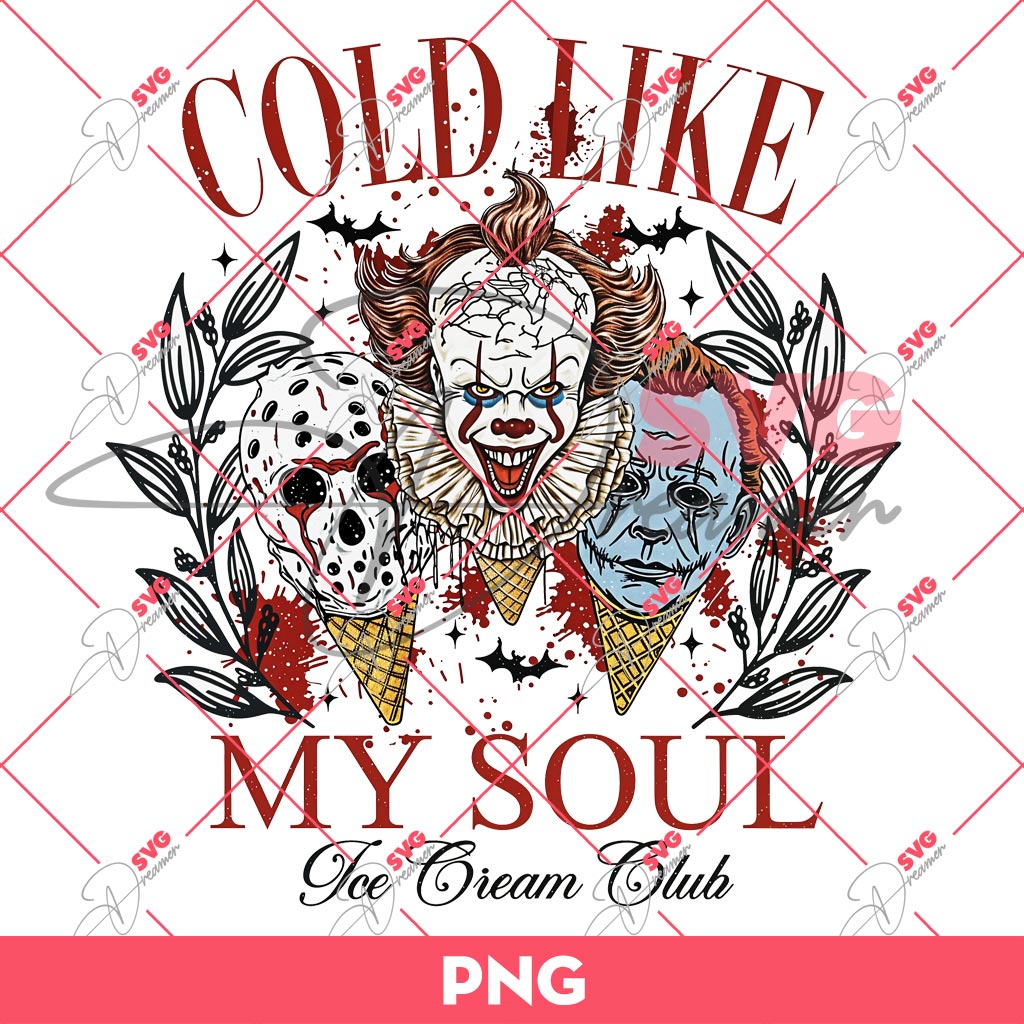 Cold Like My Soul Halloween Horror Characters PNG, Halloween Scary Movie PNG