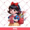 Cute Baby Snow White Back To School PNG, Baby Disney Princess PNG, First Day Of School PNG