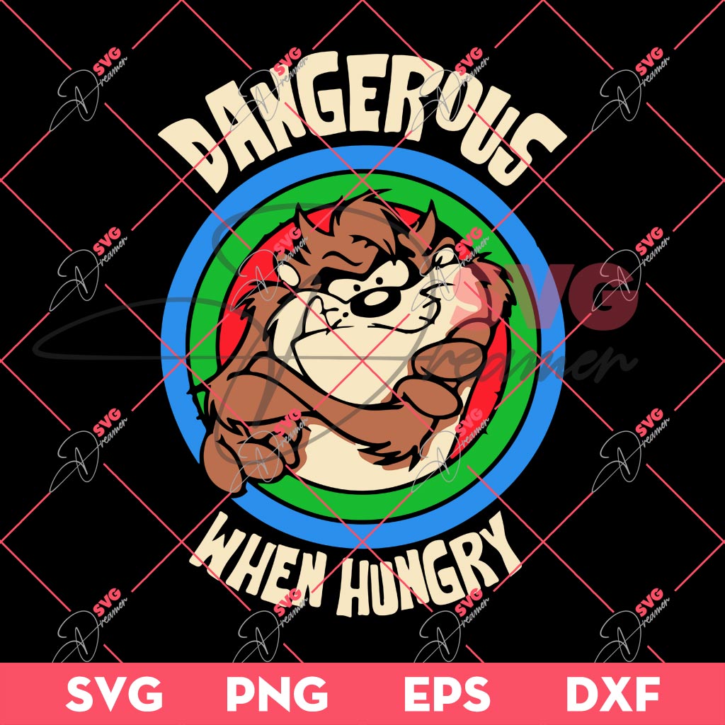 DANGEROUS WHEN HUNGRY SVG PNG EPS DXF