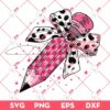 Dalmatian Coquette Pencil SVG PNG, Back To School PNG SVG
