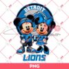 Detroit Lions NFL Mickey And Minnie PNG, Disney Football PNG