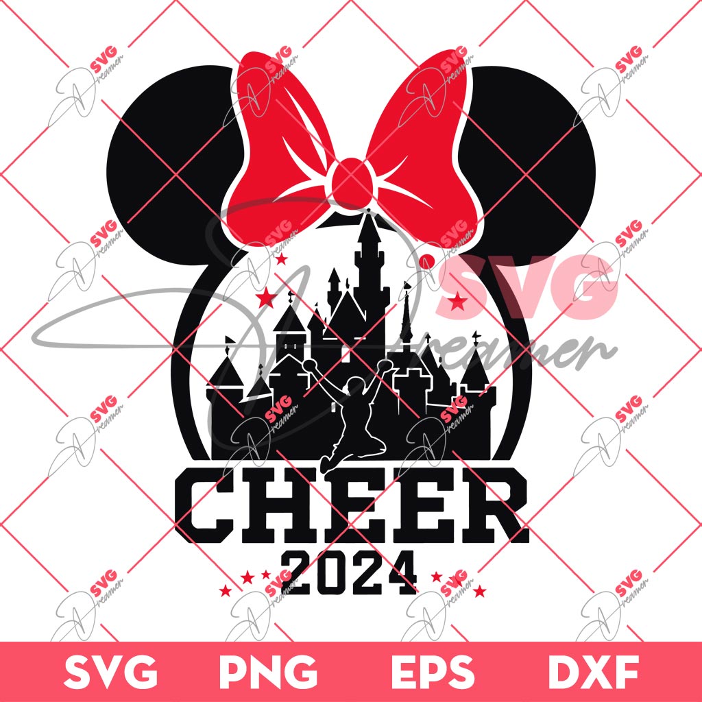 Disney Minnie Castle Cheer 2024 SVG PNG, Minnie Mouse Ears Cheer SVG PNG