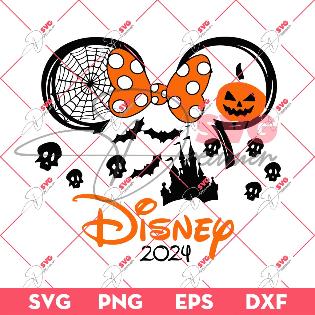 Disney Minnie Halloween 2024 SVG, Disney Halloween SVG