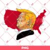 Donald Trump On America Map PNG, President Trump 2024 PNG