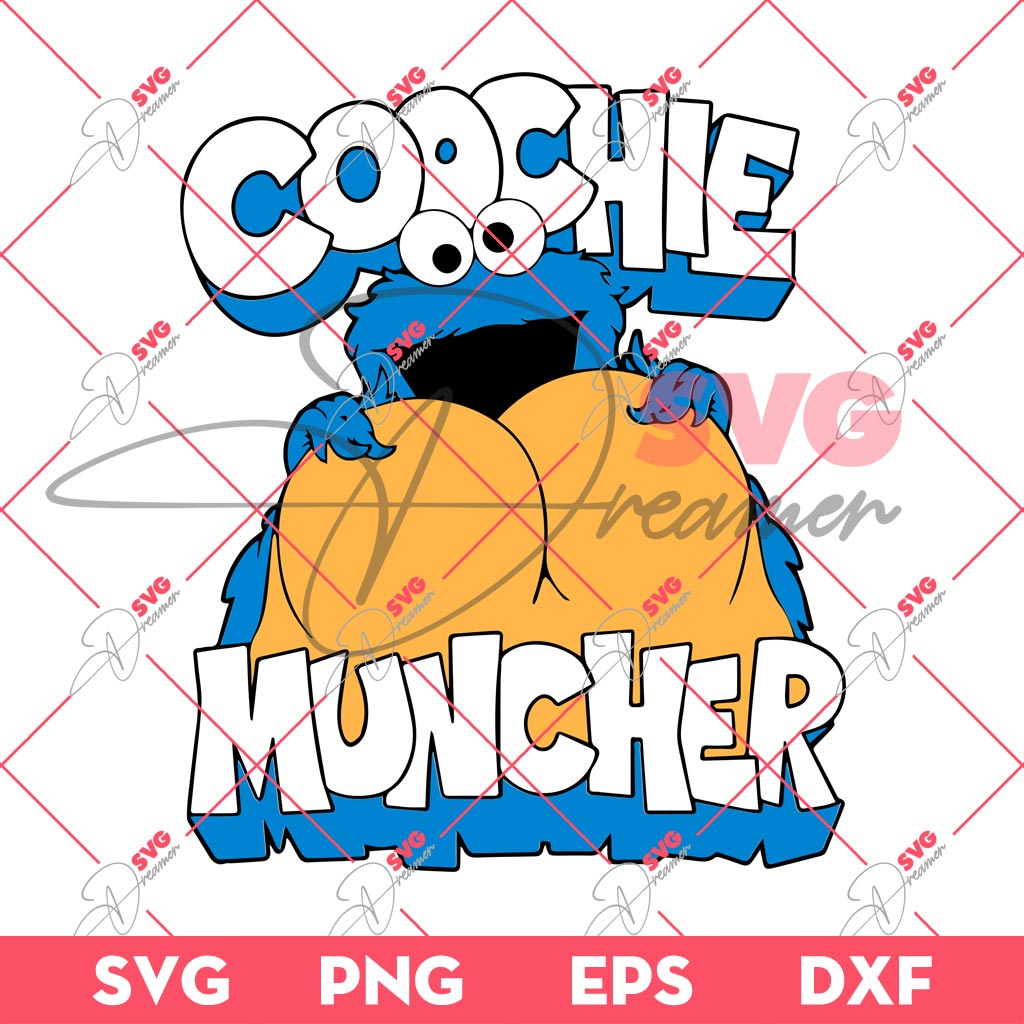 Funny Coochie Muncher SVG PNG, Cookie Monster Meme SVG PNG