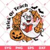 Ghost School Trick Or Teach SVG PNG, Spooky Vibes SVG PNG, School Halloween PNG