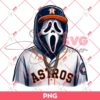 Ghostface Astros Baseball Fan PNG, Horror Character MLB Houston Astros PNG