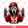 Ghostface San Francisco 49ers PNG, Horror Character Football PNG