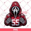 Ghostface Wearing SF 49ers Outfits PNG, Horror Character NFL Football Fan PNG