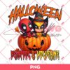 Halloween Deadpool And Wolverine PNG, Deadpool And Wolverine In Pumpkin Halloween PNG