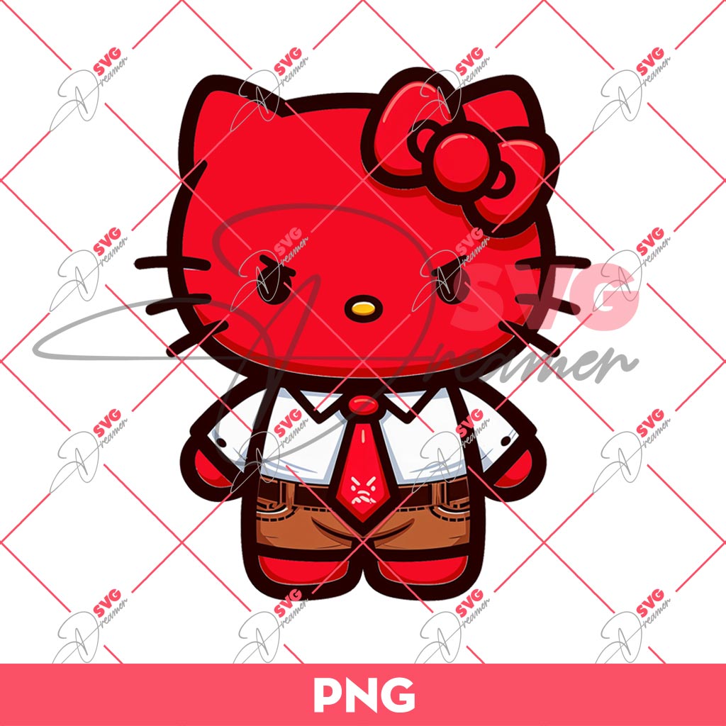 Hello Kitty Anger Inside Out PNG, Inside Out 2 PNG