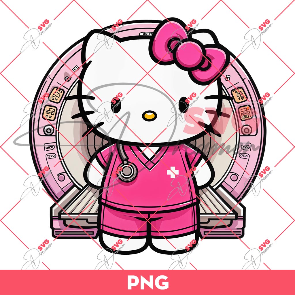 Hello Kitty CT MRI Technologist PNG, Hello Kitty In Hospital PNG