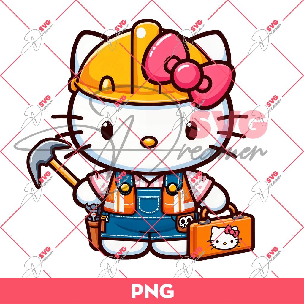 Hello Kitty Construction Worker PNG, Hello Kitty Becomes A Construction Worker PNG