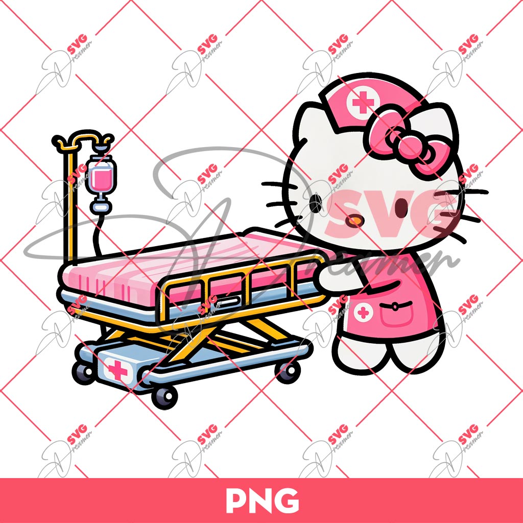 Hello Kitty Emergency Room Nurse PNG, HK In Hospital PNG