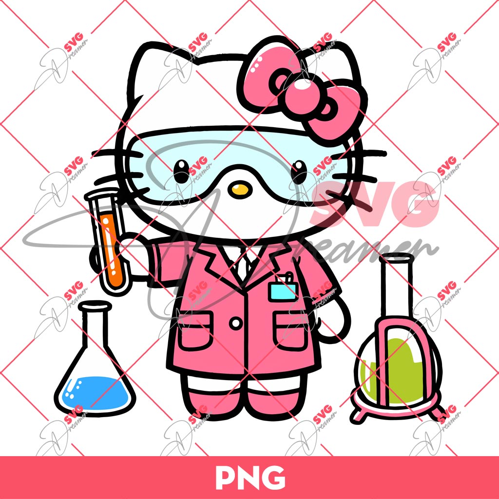Hello Kitty Lab Tech PNG, HK Hospital PNG