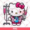 Hello Kitty Phlebotomist Doctor PNG, HK In Hospital PNG