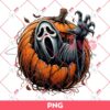 Horror Ghostface In Pumpkin Halloween PNG, Horror Characters Halloween PNG