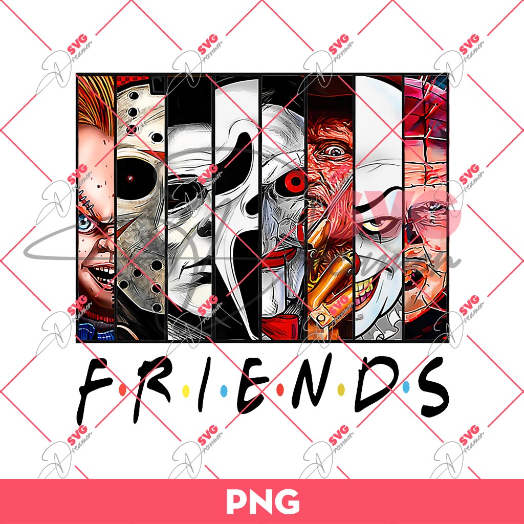 Horror Halloween PNG, Horror Friends PNG, Scary Killers Movie Characters PNG