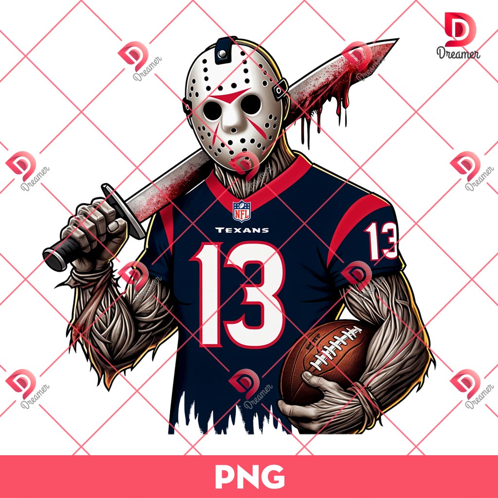 Houston Texans Jason Voorhees Player Football PNG, Houston Texans NFL Football PNG