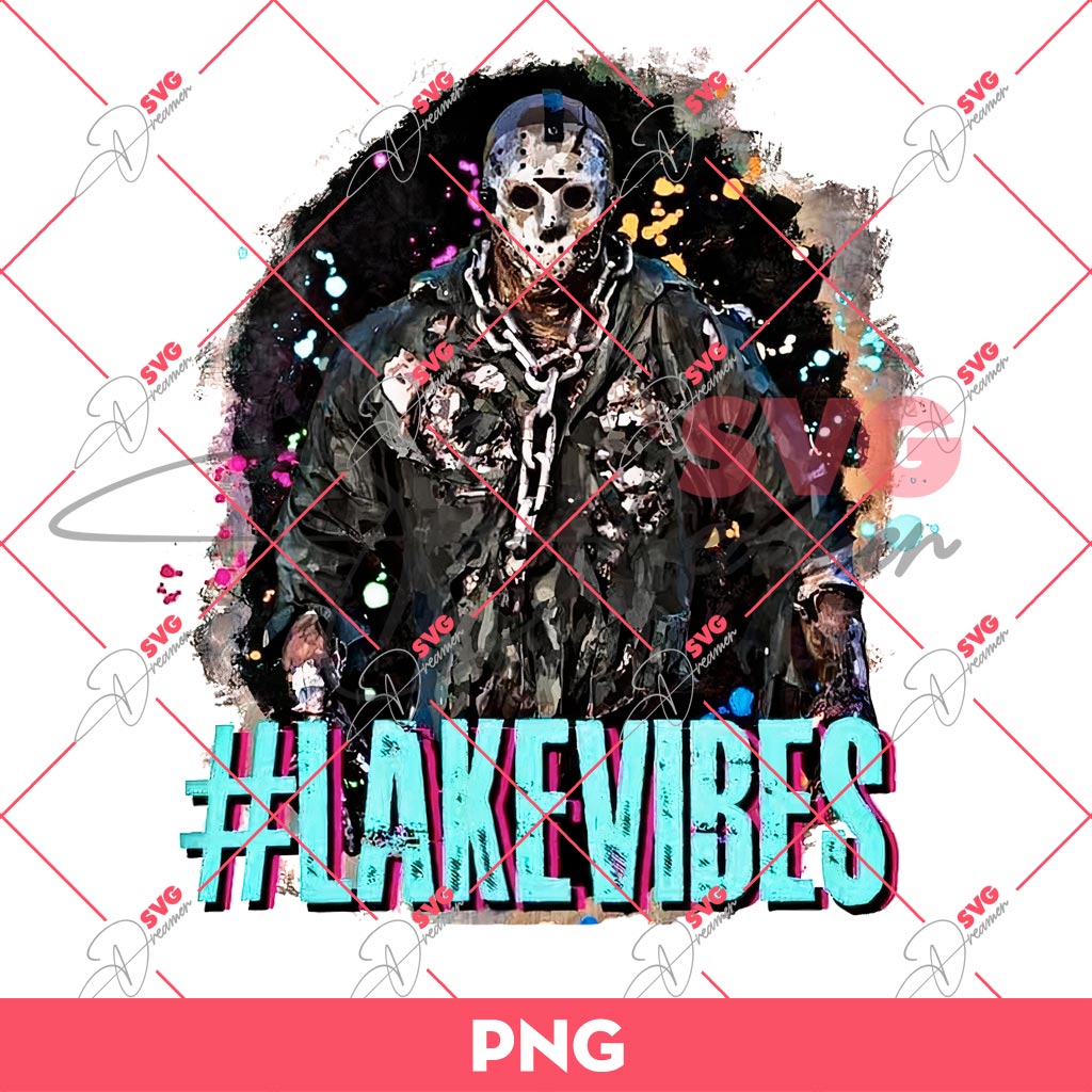 Jason Voorhees Lake Vibes PNG, Horror Character Halloween PNG