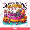 Just Waiting For Halloween Skeleton PNG, Skeleton Summer Halloween PNG