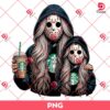 Mama And Daughter Jason Voorhees Coffee PNG, Horror Mama Halloween PNG