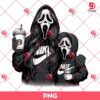 Mama And Son Ghostface Scream Coffee Starbucks PNG, Horror Mama Halloween PNG