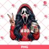 Mama Ghostface Coffee Starbucks PNG, Horror Mama Halloween PNG