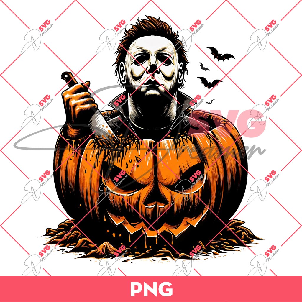Michael Myers In Pumpkin Halloween PNG, Horror Characters Halloween PNG