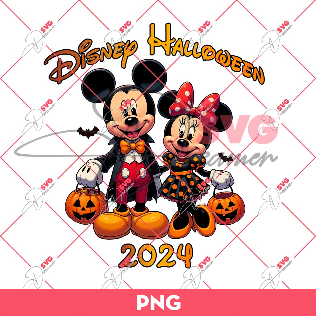 Mickey Minnie Halloween PNG, Disney Halloween 2024 PNG