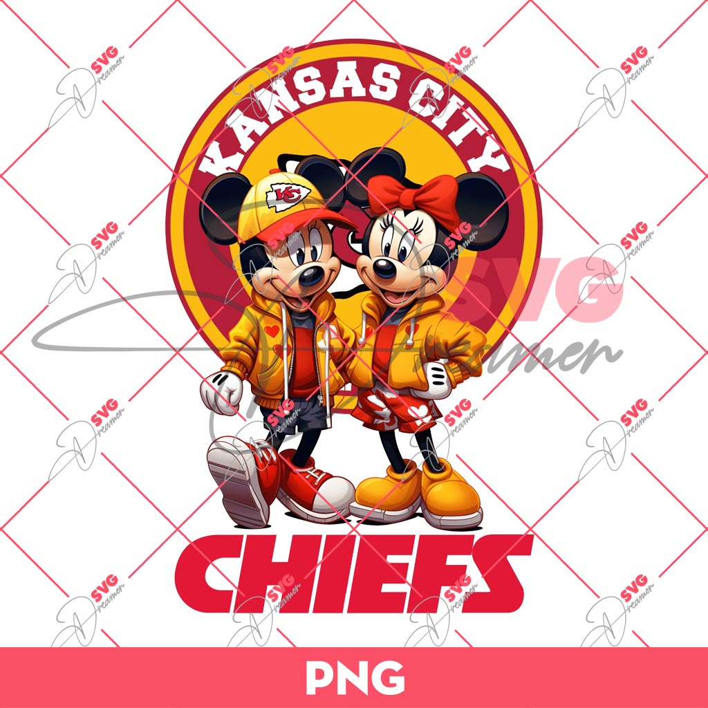 Mickey Minnie Kansas City Chiefs NFL PNG, Disney Football PNG