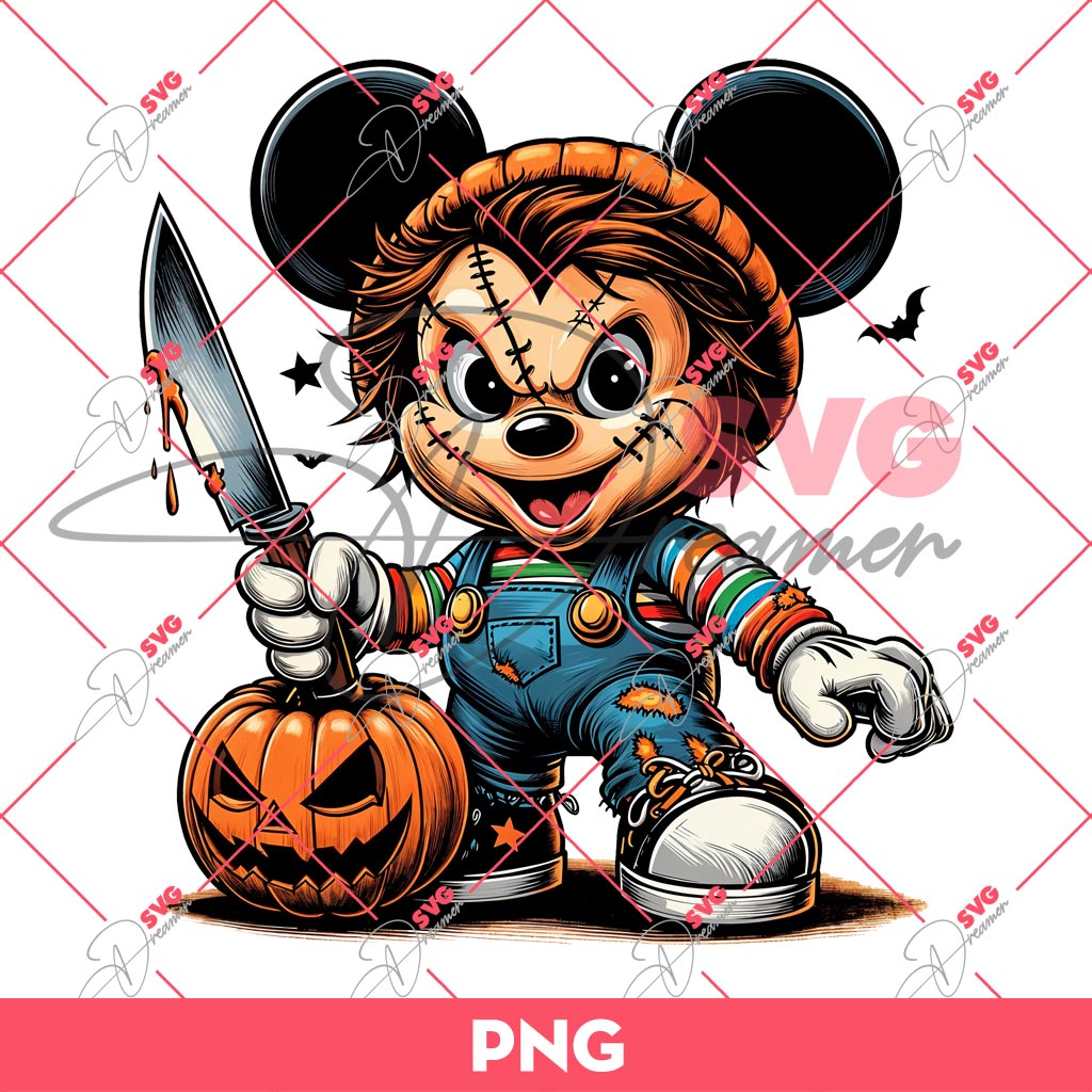 Mickey Mouse Chucky PNG, Mickey Chucky Halloween PNG