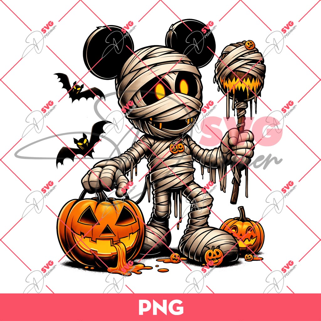 Mickey Mouse Mummy PNG, Disney Halloween PNG, Mickey Horror Character PNG