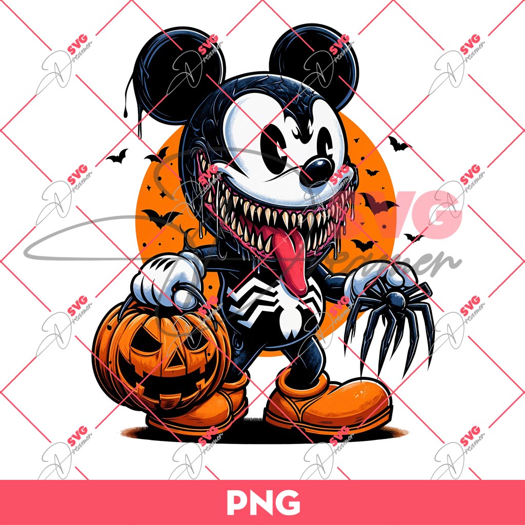 Mickey Mouse Venom PNG, Disney Halloween PNG, Mickey Horror Character PNG