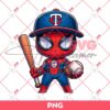 Minnesota Twins Spiderman PNG, Baby Spiderman MLB Baseball PNG