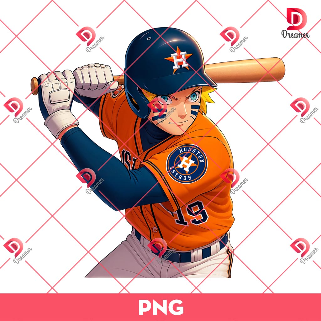Naruto Houston Astros Player PNG, Naruto MLB Baseball PNG