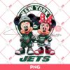 New York Jets NFL Mickey And Minnie PNG, Disney Football PNG