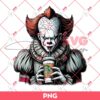 Pennywise Drinks Starbucks Coffee PNG, Horror Killer Coffee PNG, Halloween Coffee PNG