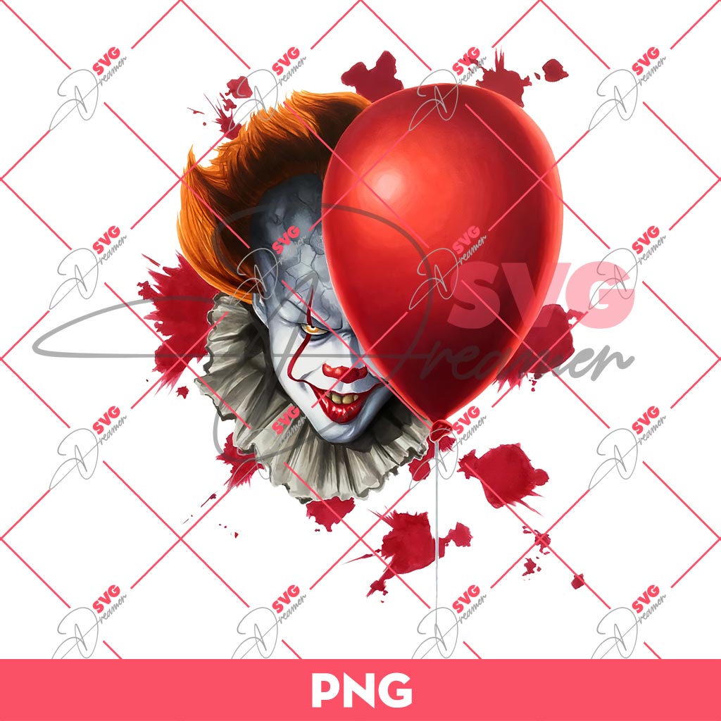 Pennywise Halloween PNG, Horror Character Halloween PNG