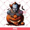 Pennywise In Pumpkin Halloween PNG, Horror Characters Halloween PNG