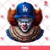 Pennywise LA Dodgers PNG, Los Angeles Dodgers PNG, Horror Character NFL Football PNG