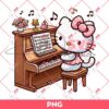 Piano Artist Hello Kitty PNG, Hello Kitty Becomes A Pianist PNG