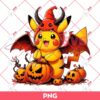 Pikachu Demon PNG, Pokemon Pikachu Halloween PNG