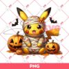 Pikachu Mummy Halloween PNG, Pokemon Pikachu Halloween PNG