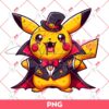 Pikachu Vampire Halloween PNG, Pokemon Pikachu Halloween PNG