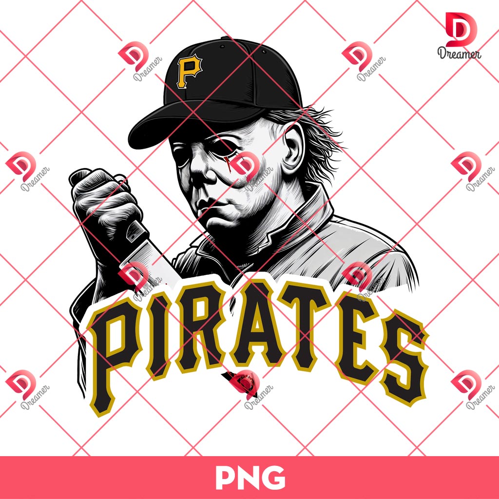 Pittsburgh Pirates Michael Myers PNG, Horror Characters MLB Baseball PNG