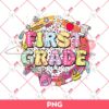 Retro First Grade PNG, Back To School PNG, First Day Of School PNG