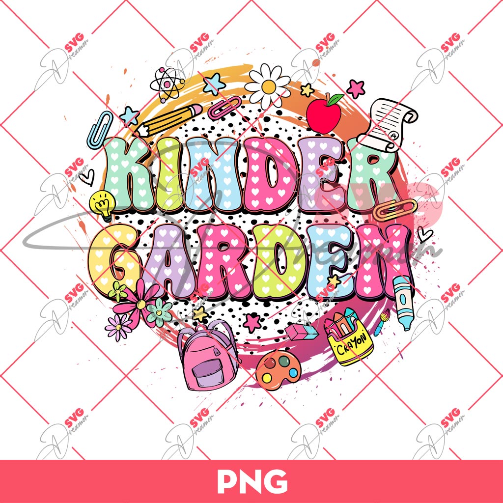 Retro Kindergarten PNG, Back To School PNG, First Day Of School PNG